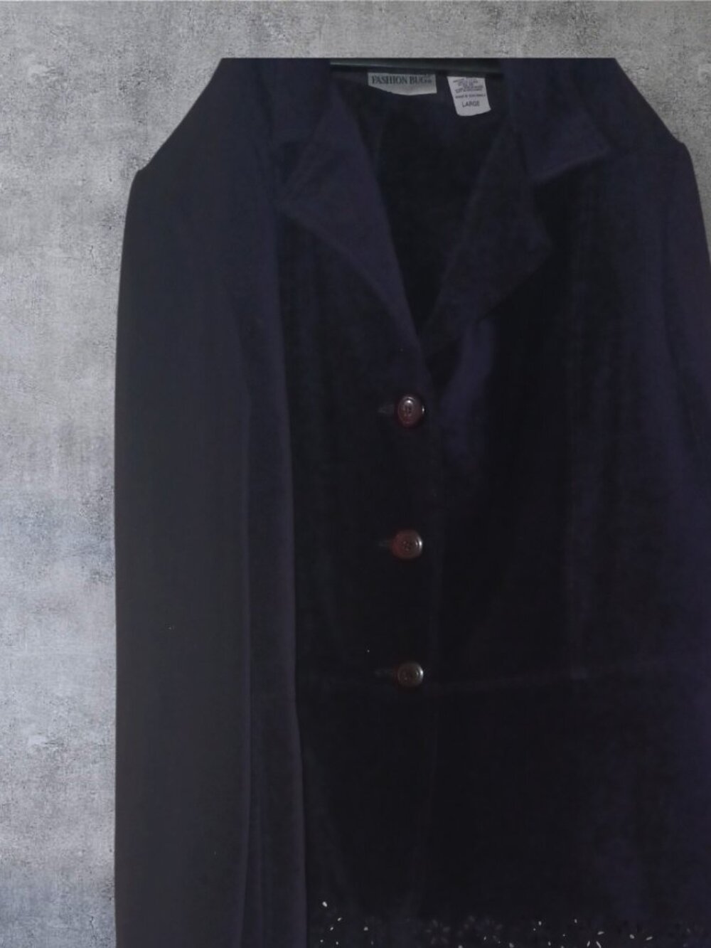 Fashion Bug Purple 2-Piece Skirt Suit Size 12 Large Eyelet Jacket & Skirt Set
